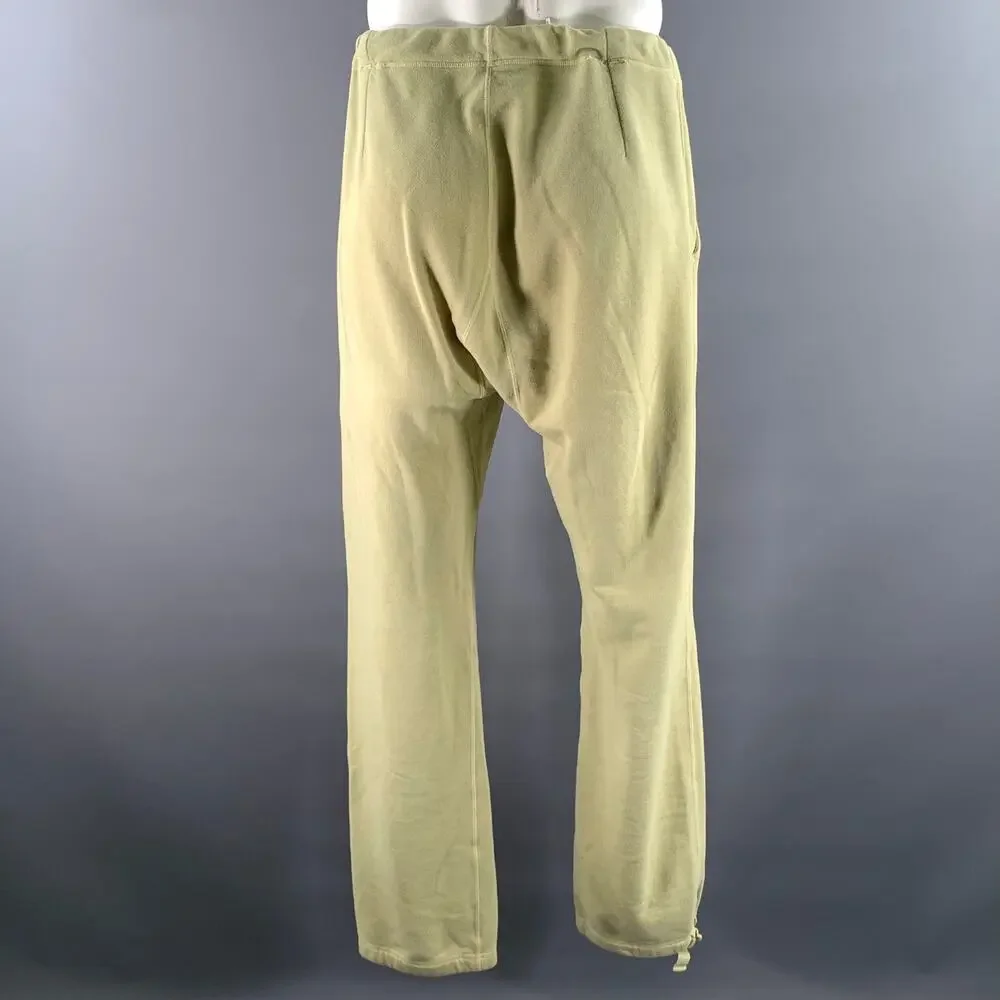 VISVIM Size M Green Washed Cotton Sweatpants